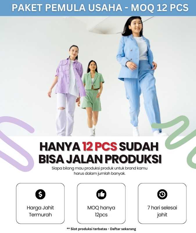 Jasa CMT / Maklon / Jasa FOB / OEM / Konveksi / Jasa Jahit